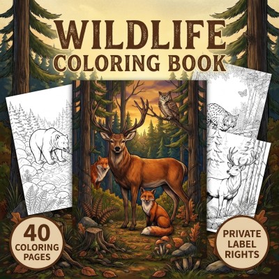 Wildlife Coloring Book PLR Field Kit for Nature-Themed Publishing