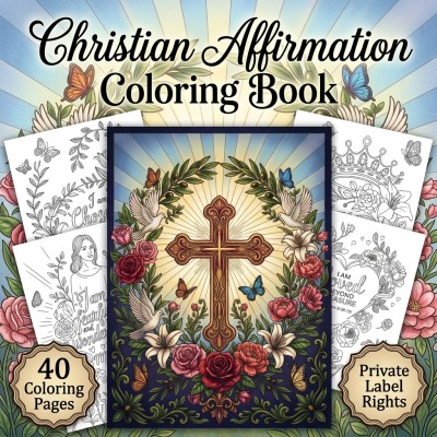 Christian Affirmation Coloring Book PLR Kit With Expansion and Promotion Support