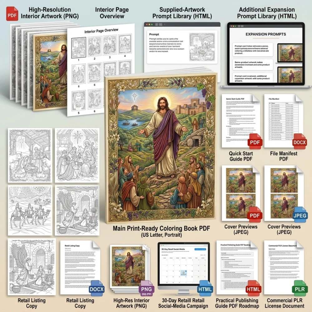 Jesus Coloring What You Get PLR files