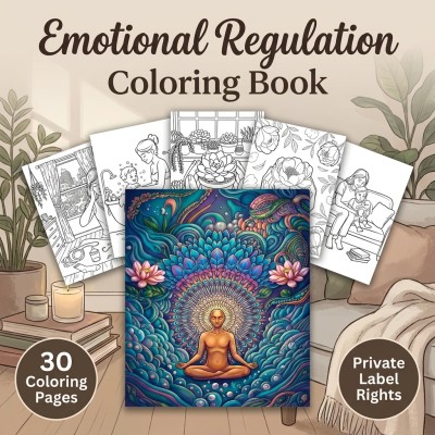 Emotional Regulation Coloring Book Private Label Rights Kit for Mindful Self-Care