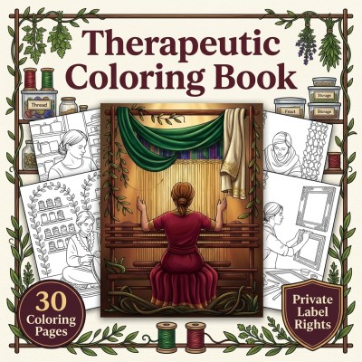 Therapeutic Coloring Book Private Label Rights Kit for Custom Craft Wellness Editions