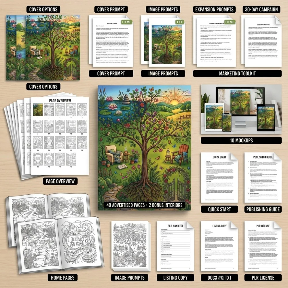 Affirmation Coloring What You Get PLR files