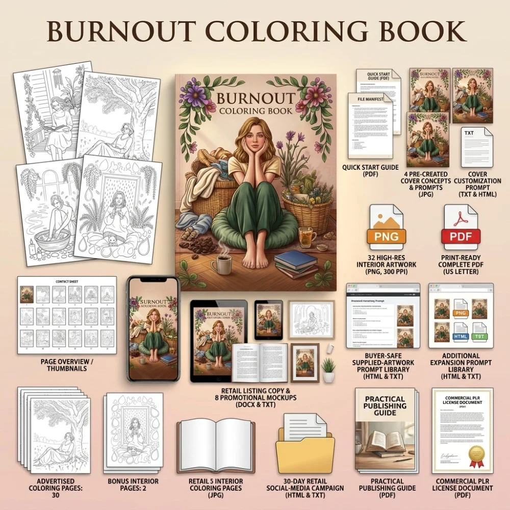 Burnout Coloring What You Get PLR files