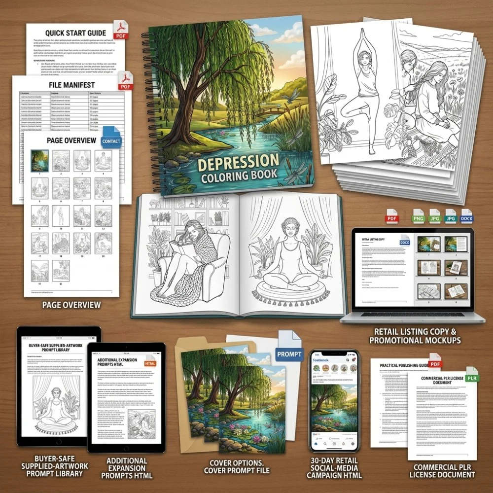 Depression Coloring What You Get PLR files