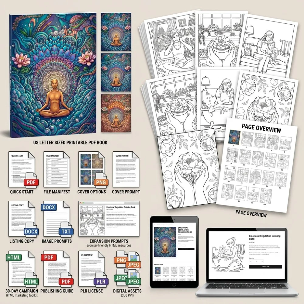 Emotional Regulation Coloring What You Get PLR files