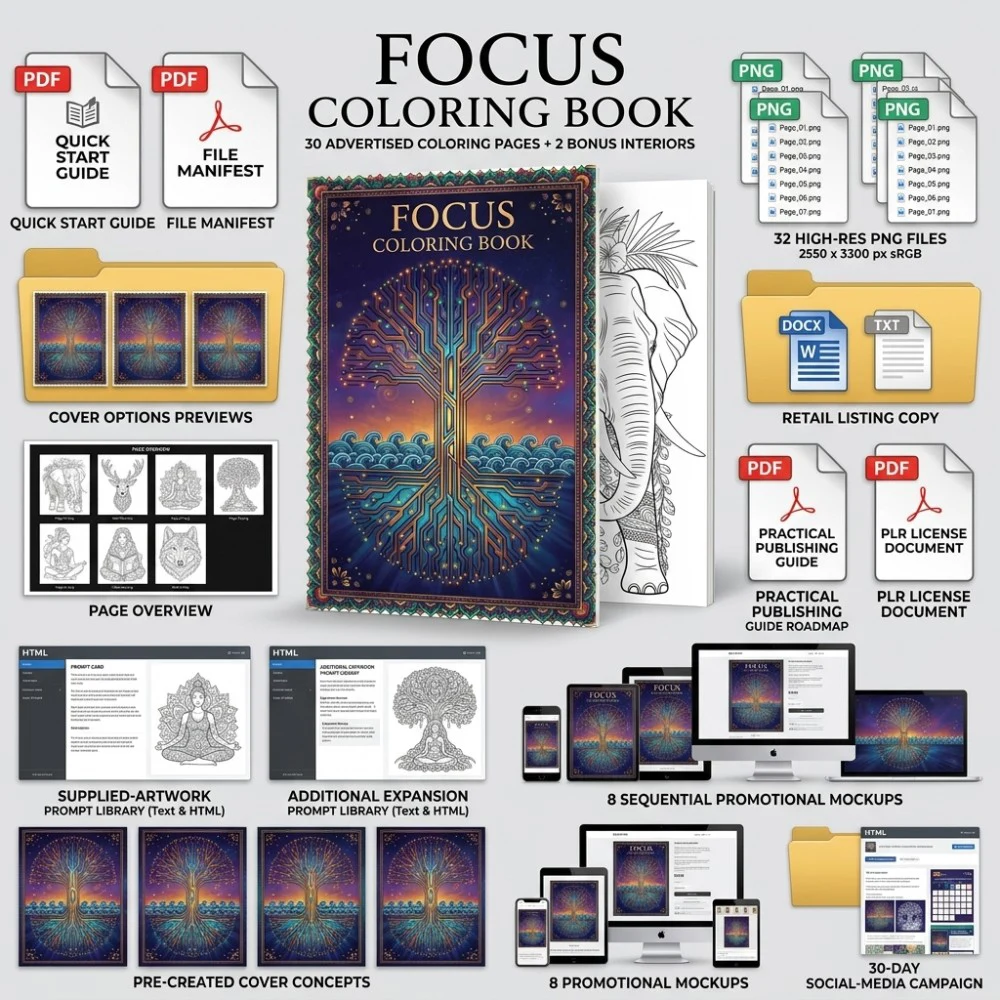 Focus Coloring What You Get PLR files