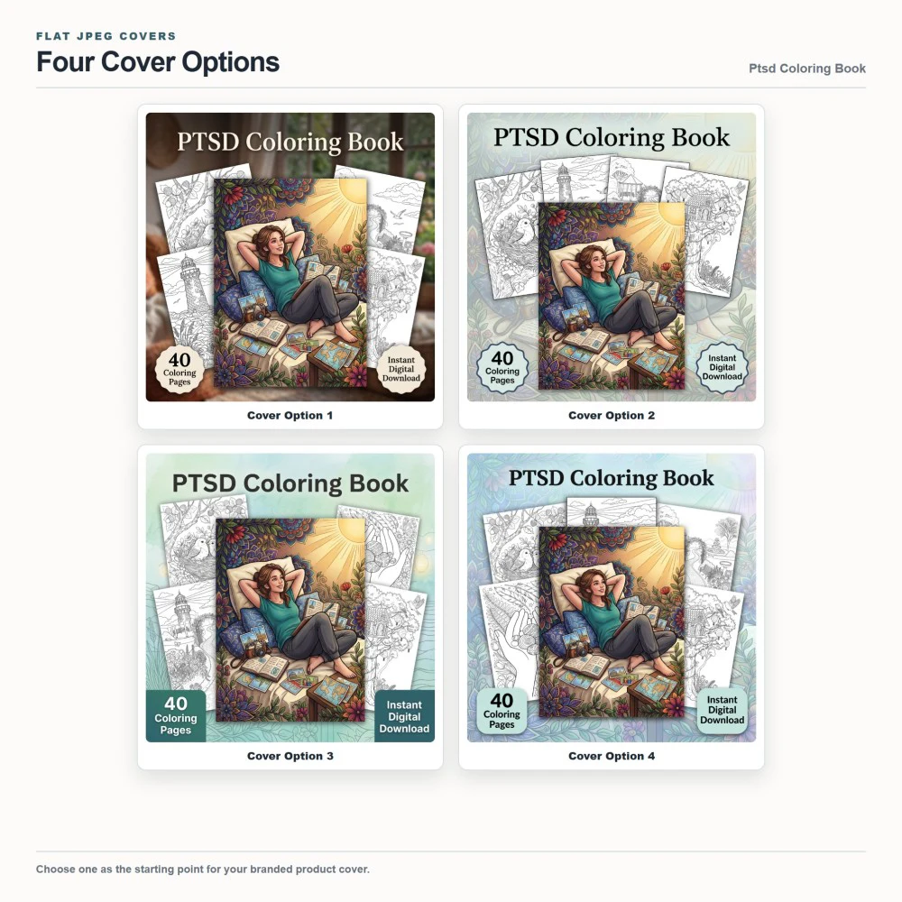 Ptsd Coloring Your Brand PLR cover options