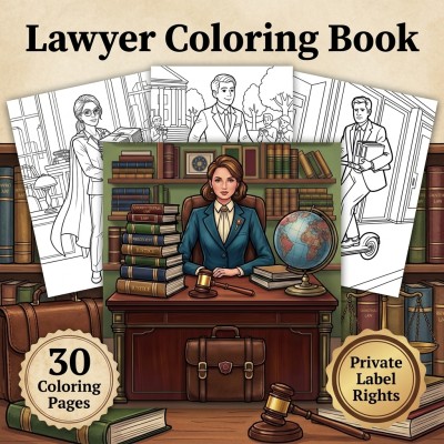 Lawyer Coloring Book PLR Kit – Courtroom Humor and Legal Career Gifts