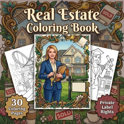 Real Estate Coloring Book PLR – Realtor Humor and Agent Gifts