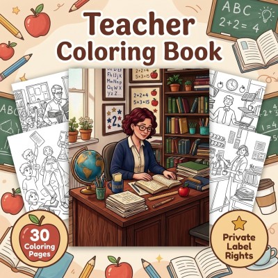 Teacher Coloring Book PLR – Classroom Fun and Educator Appreciation