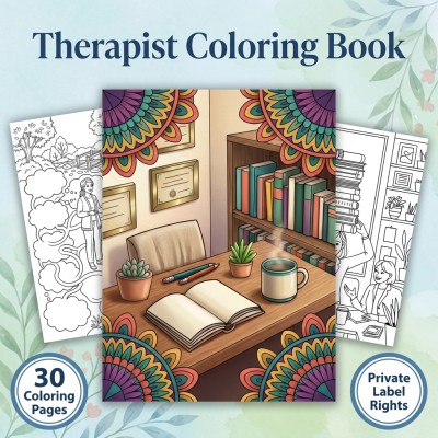 Therapist Coloring Book PLR Kit – Counselor Appreciation and Thoughtful Gifts