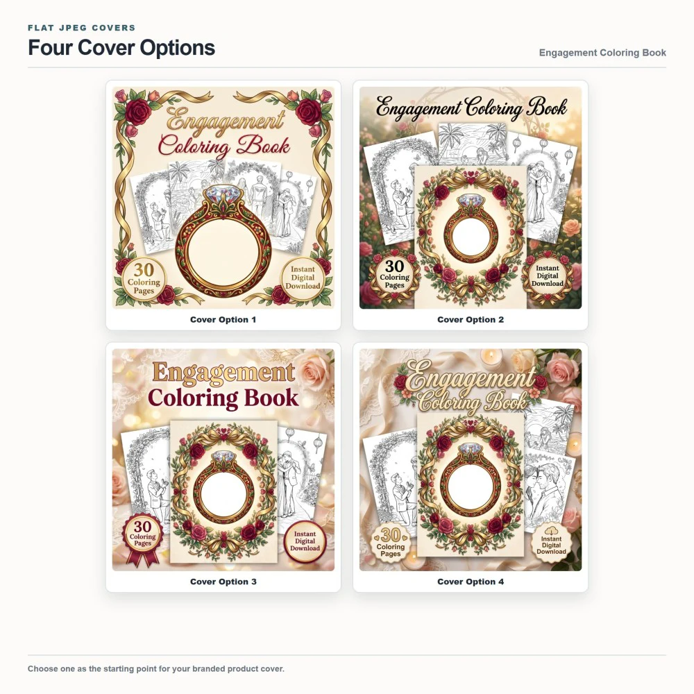 Engagement Coloring Your Brand PLR cover options